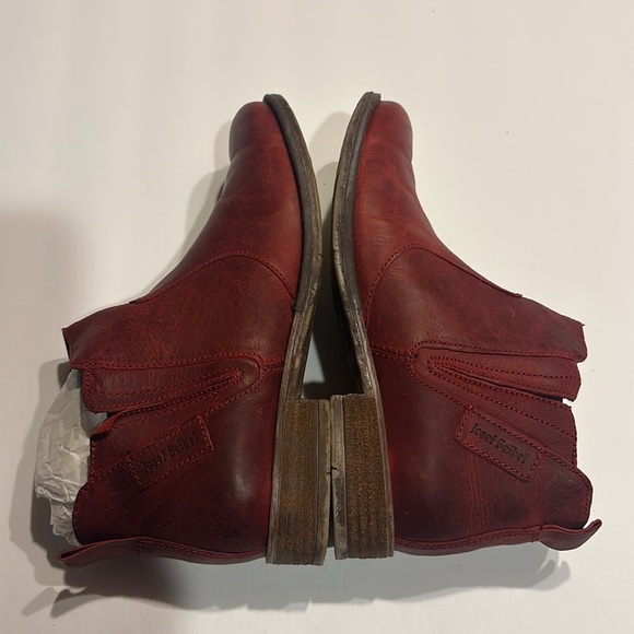 Josef Seibel washed sienna red ankle bootie a heel side zipper comfort shoe 39 - Picture 5 of 10
